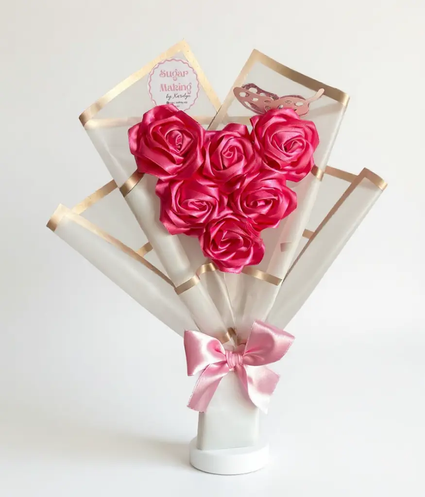 Dark Pink 6 Flower Bouquet