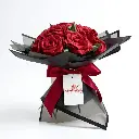 Shiny Red Ribbon Bouquet(10 Roses)