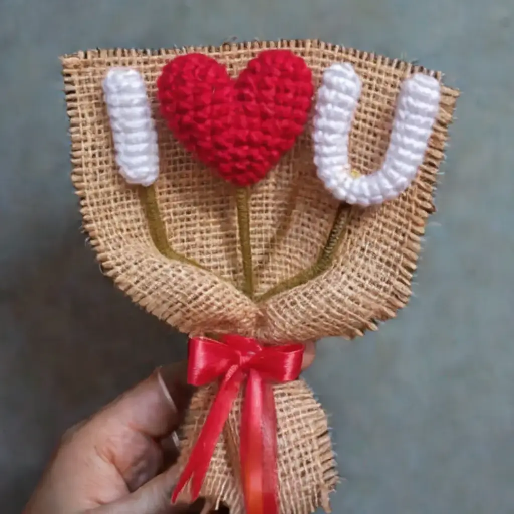 I Love You Crochet Bouquet