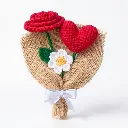 Mini Crochet Bouquet(Rose,Tulip & Daisy)