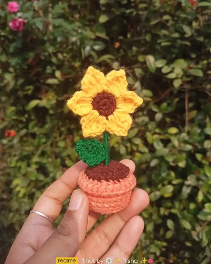 Sunflower Mini Flower Pot