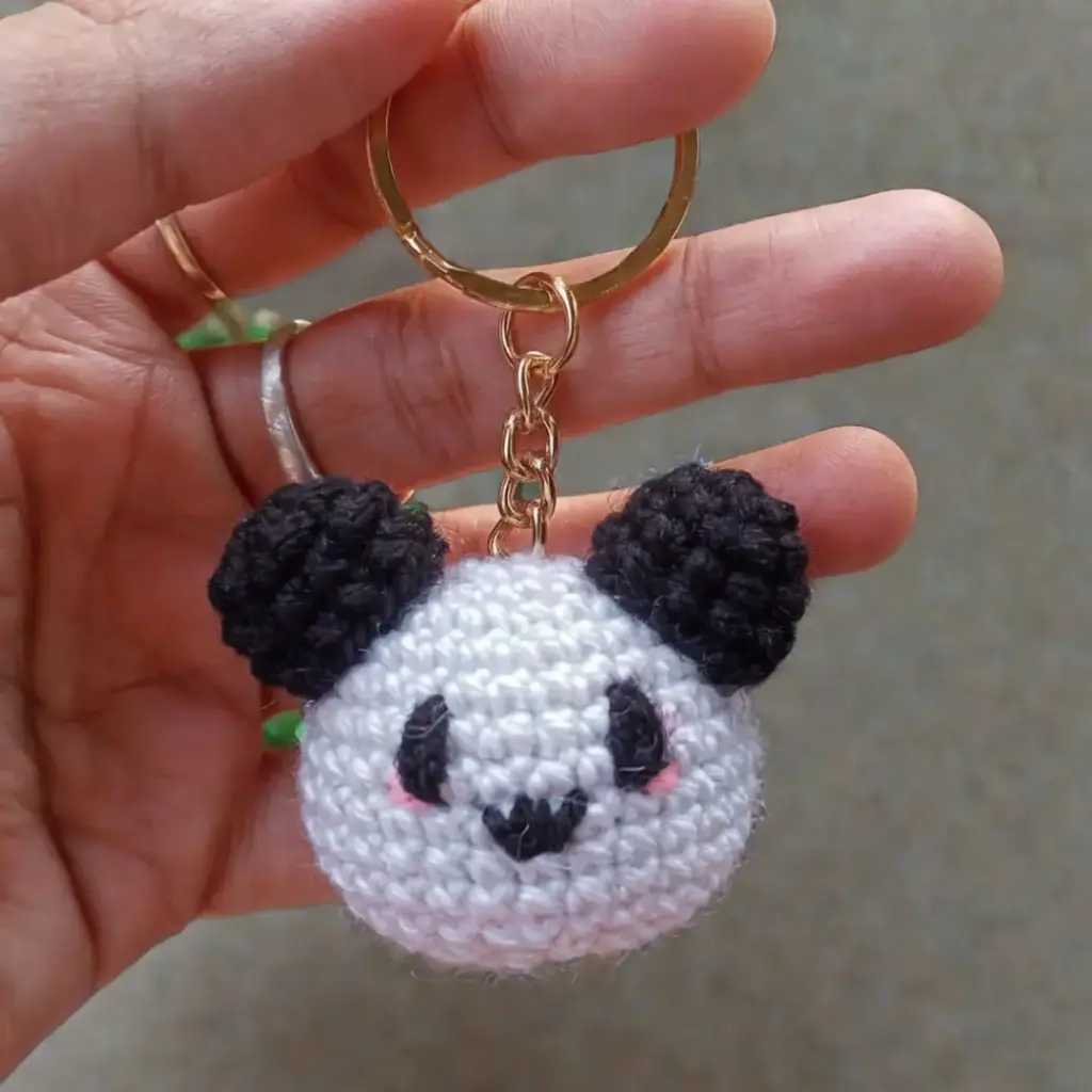 Panda Crochet Keychain