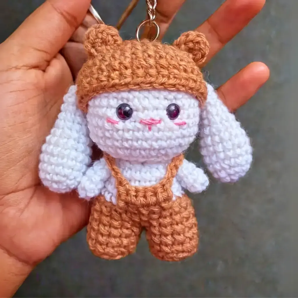 The Bunny Crochet Keychain