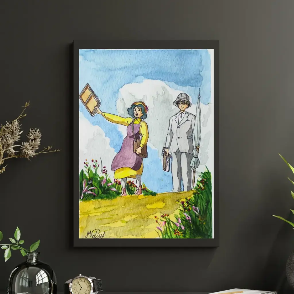 The Wind Rises A5 Watercolor Painting
