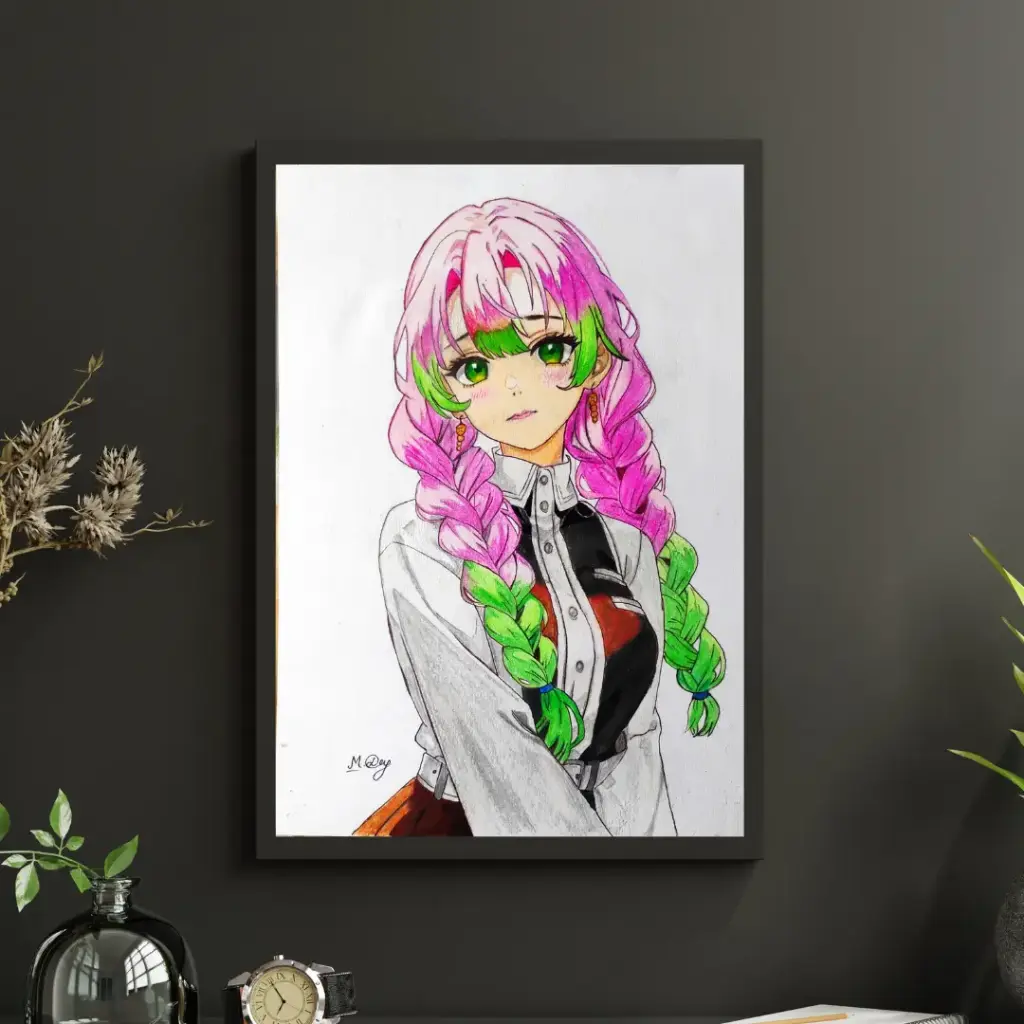 Mitsuri Original Pencil Color Fanart-A4