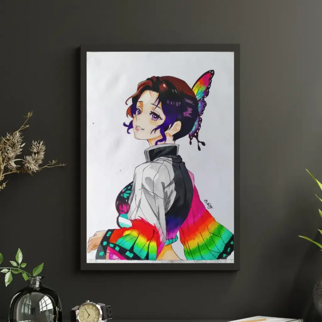 Shinobu Kochō Original Pencil Color Fanart-A4