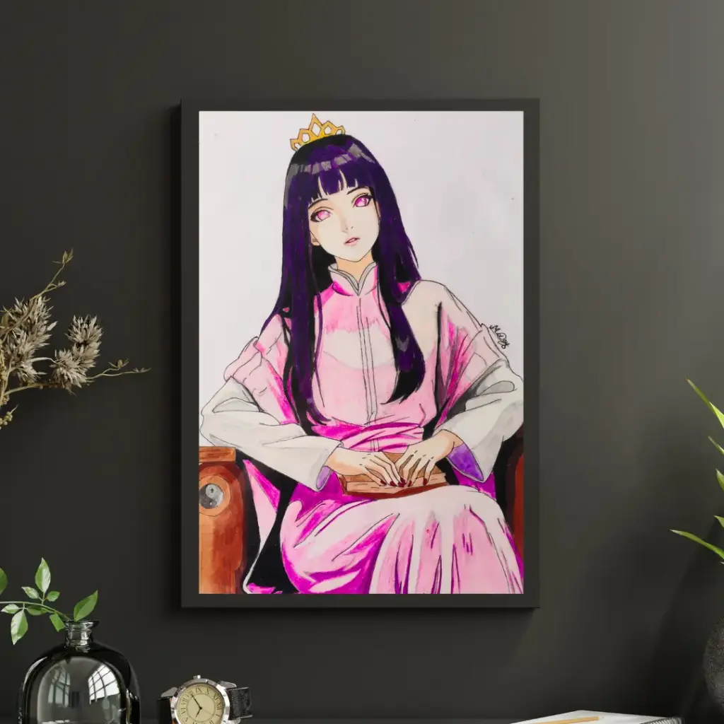 Princess Hinata Pencil Colored A4 Painting