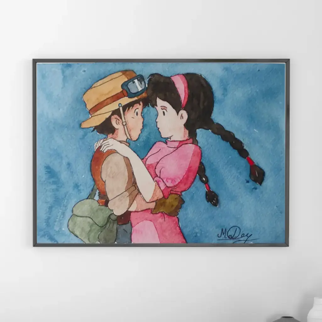 Castle In The Sky-Watercolor A5 Painting