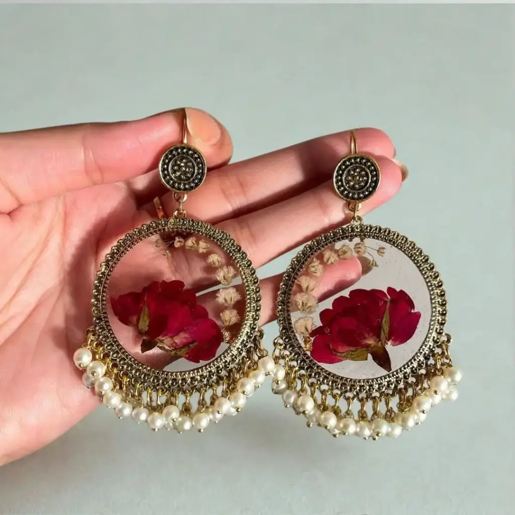 Glam Rose Jhumka