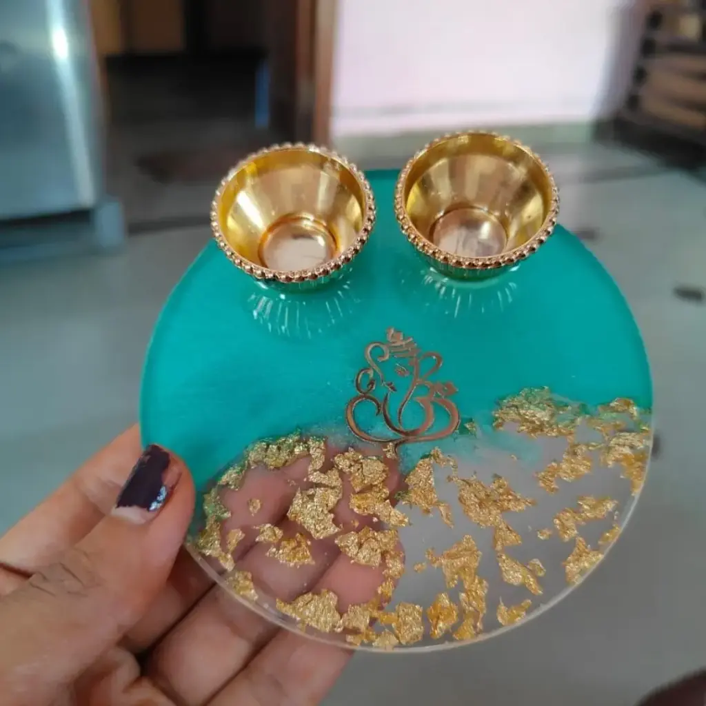 Lime Mist Thali (4-Inchs)