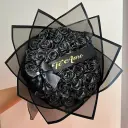 King Black Rose Bouquet (60 Roses)