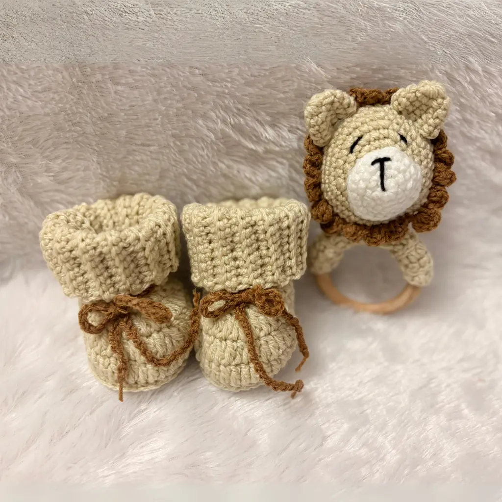 Cute Baby Rattle and Shoes Set