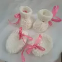 Fancy Booties and Mittens Set