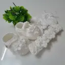 Flori Booties,Mittens & Headband Set