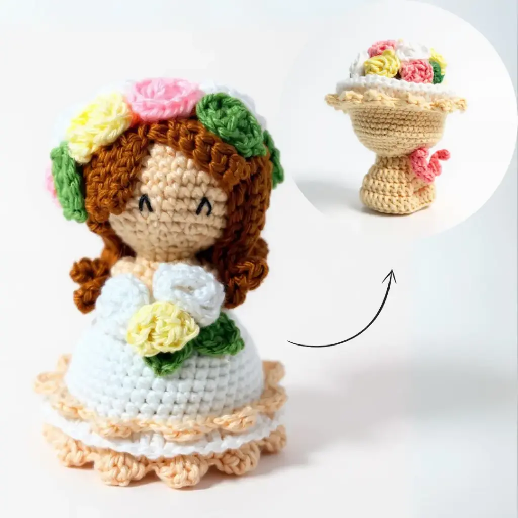 Convertable Crochet Doll/Bouquet