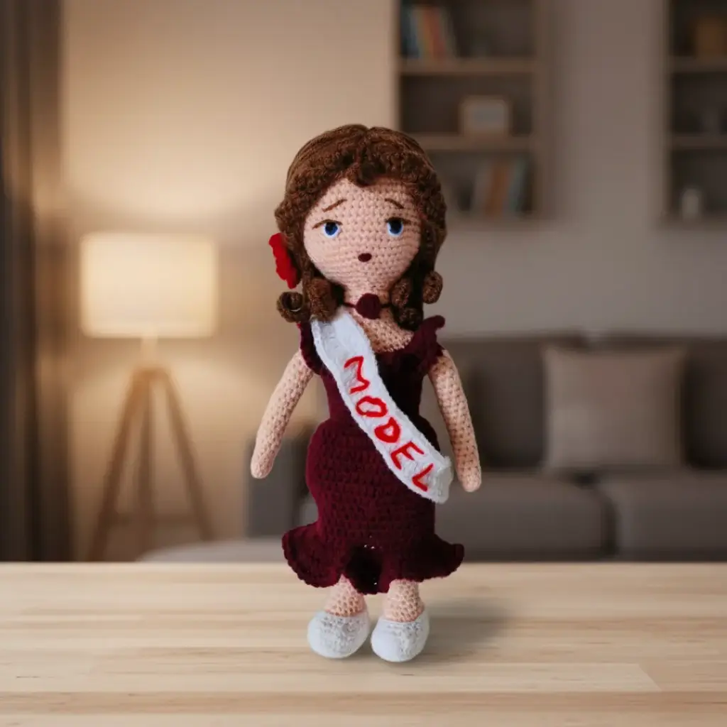 Girl Model Crochet Doll (12 Inch)