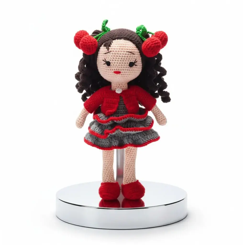 Cherry Girl Crochet Doll (12 Inch)