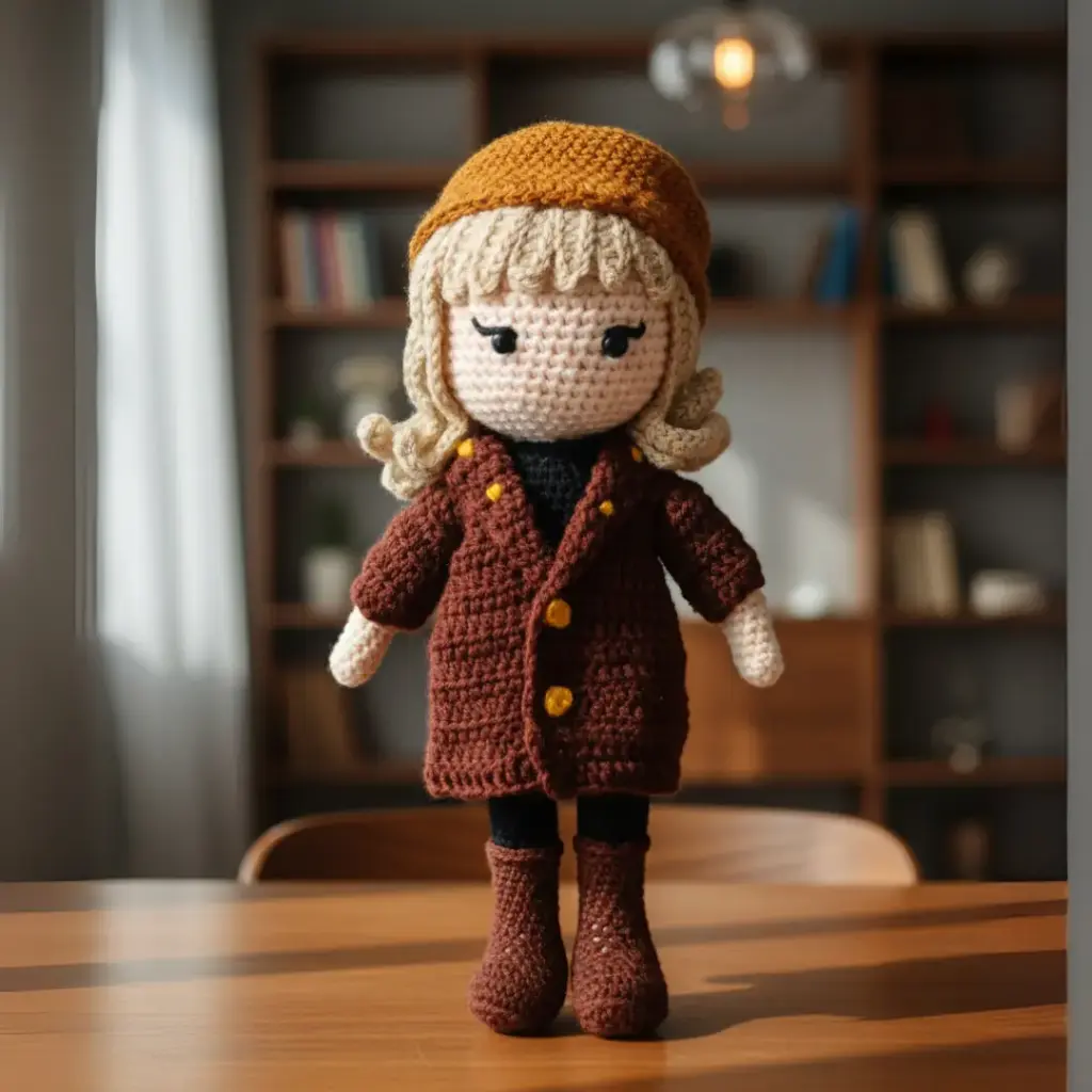 Winter Girl Crochet Doll(10 Inch)