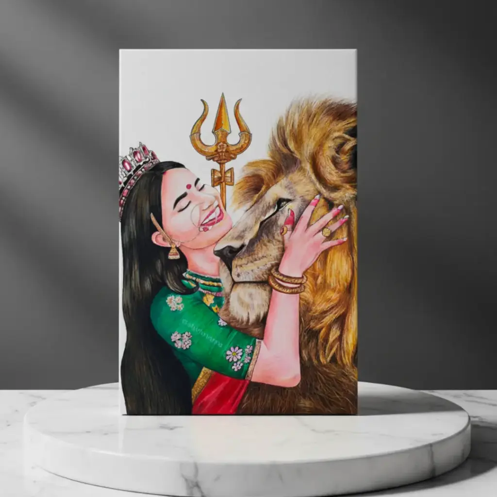 Simhavahini Prema Original Artwork A3