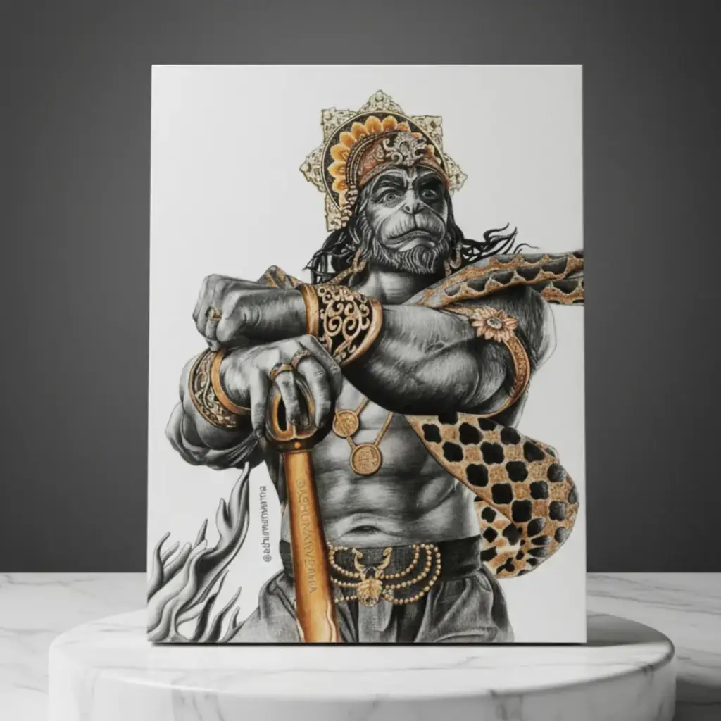 Gadadhari Pavanputra Original Artwork A3