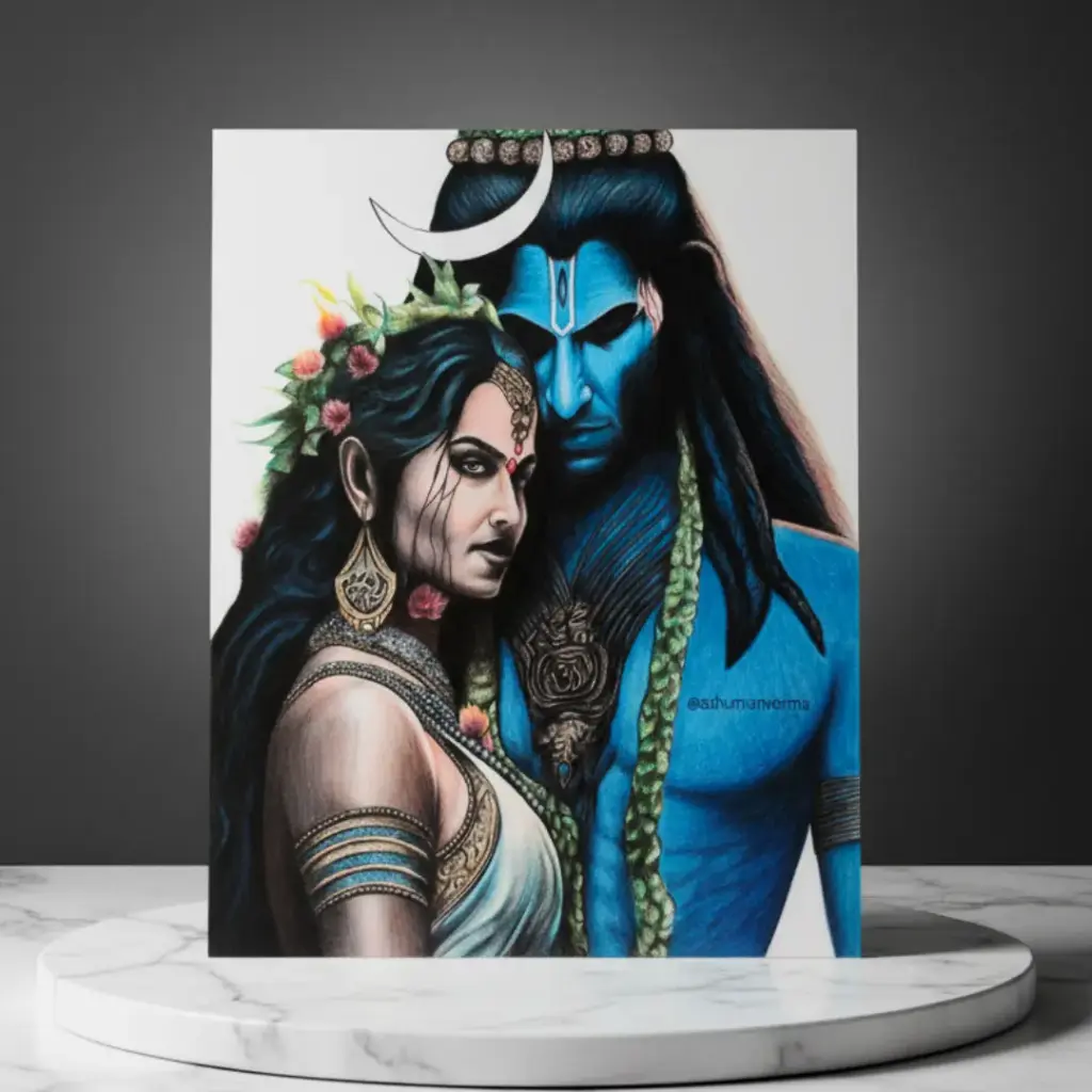 Adiyogi-Adishakti-Original Artwork A3