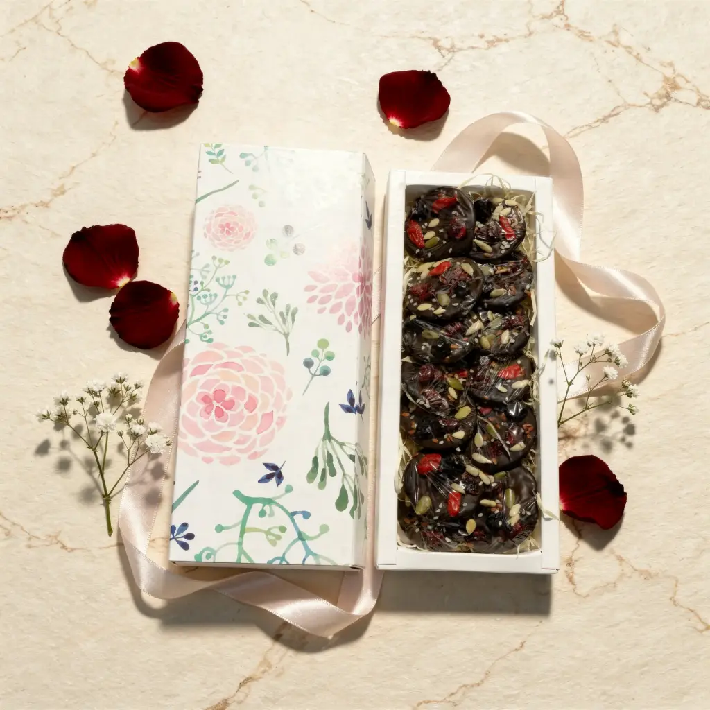 Valentine Special Dark Chocolate Seeds & Berries Box (14pcs)