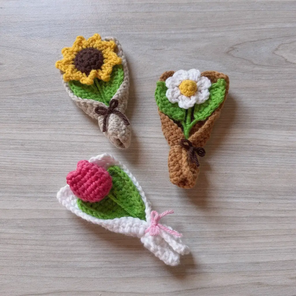 Forever Bloom Collection Crochet Keychain