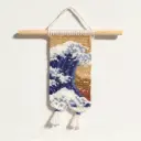 The Great Wave Of Kanagawa Alpha Pattern Wall Hanging