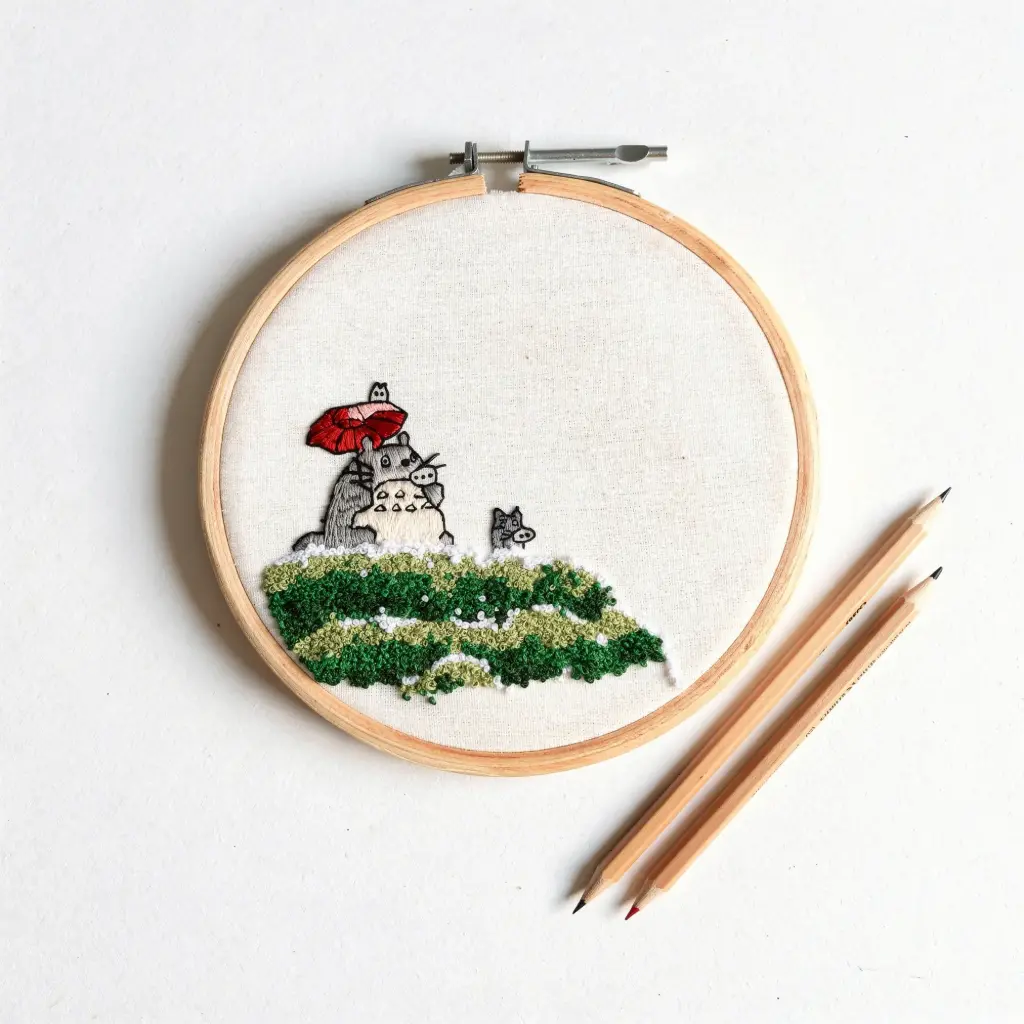 Totoro Embroidery (7 inch)