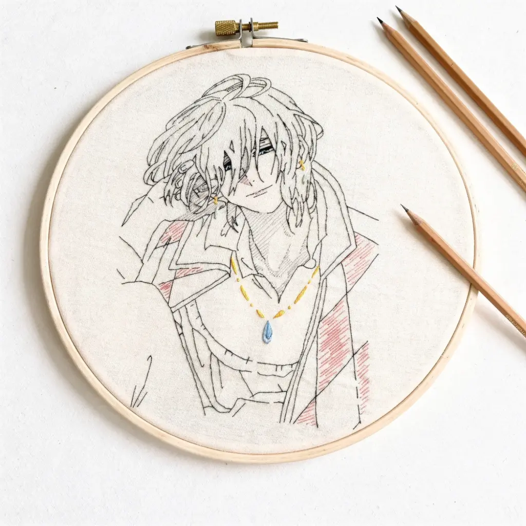 Howls Moving Castle Embroidery (7 Inch)