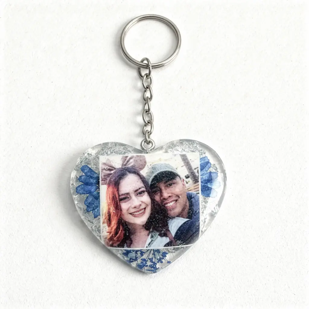 Heart Photo Keychain