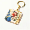 Square Resin Photo Keychain