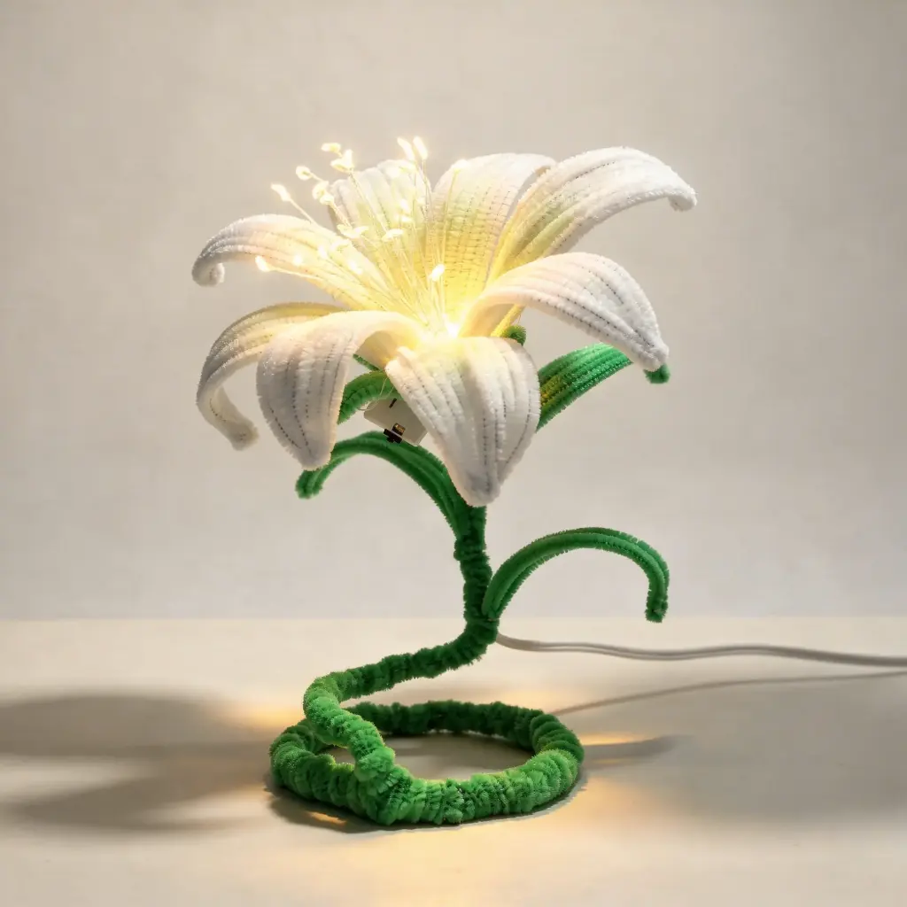 Ivory Lily Glow Lamp
