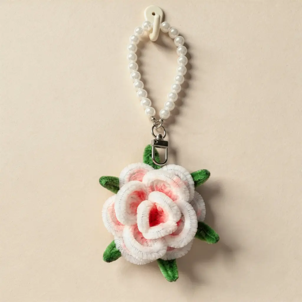 Promise Rose Charm Keychain