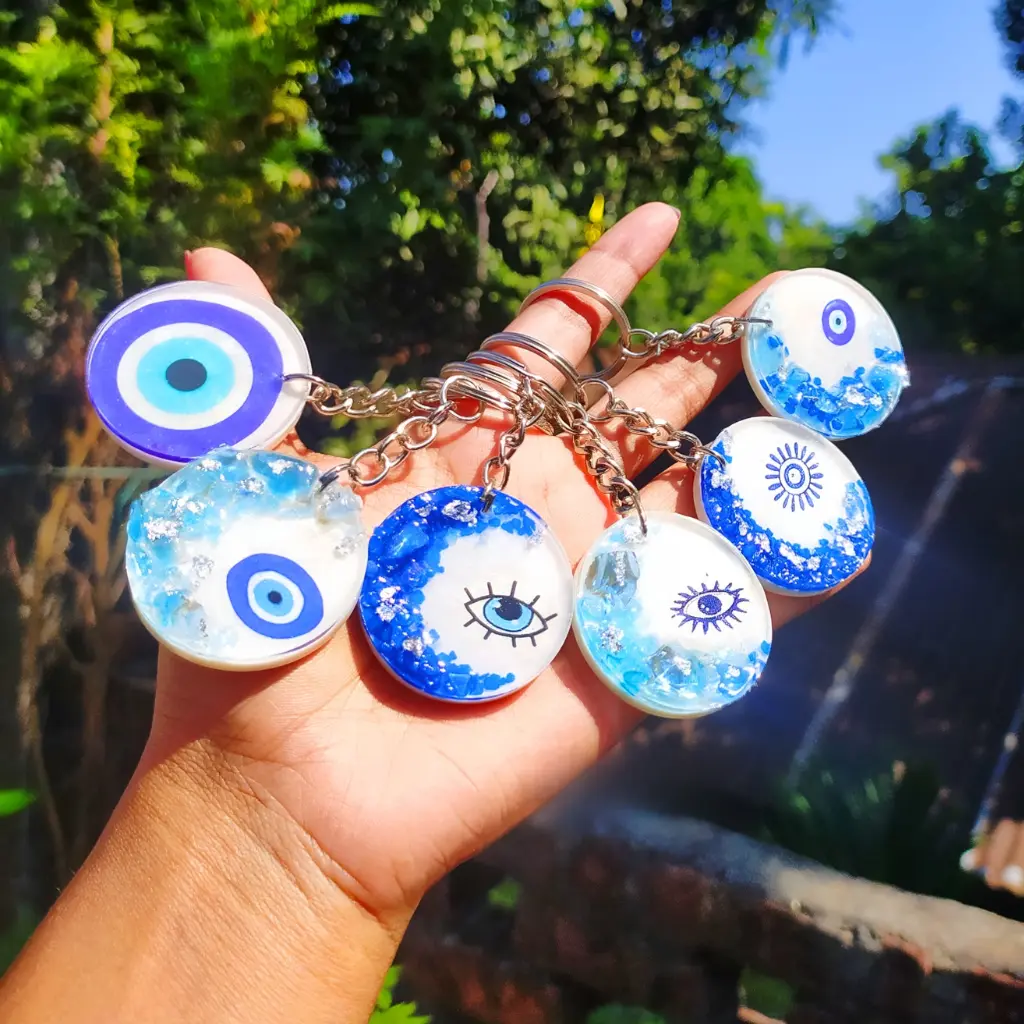 Evil eye keychain