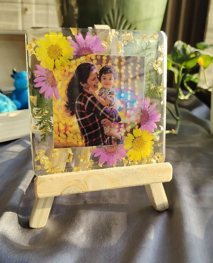 6-Inch Square Resin Photo Frame