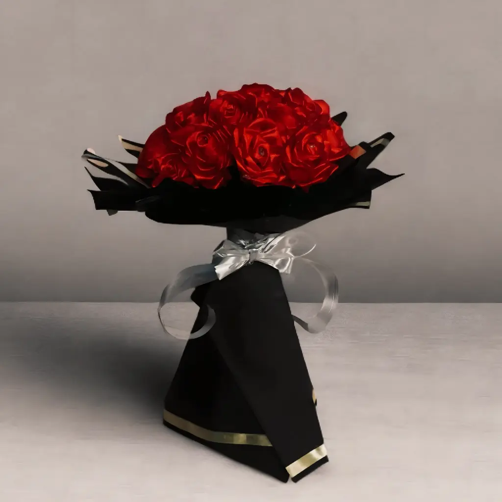 Ribbon Rose Bouquet Regular Size