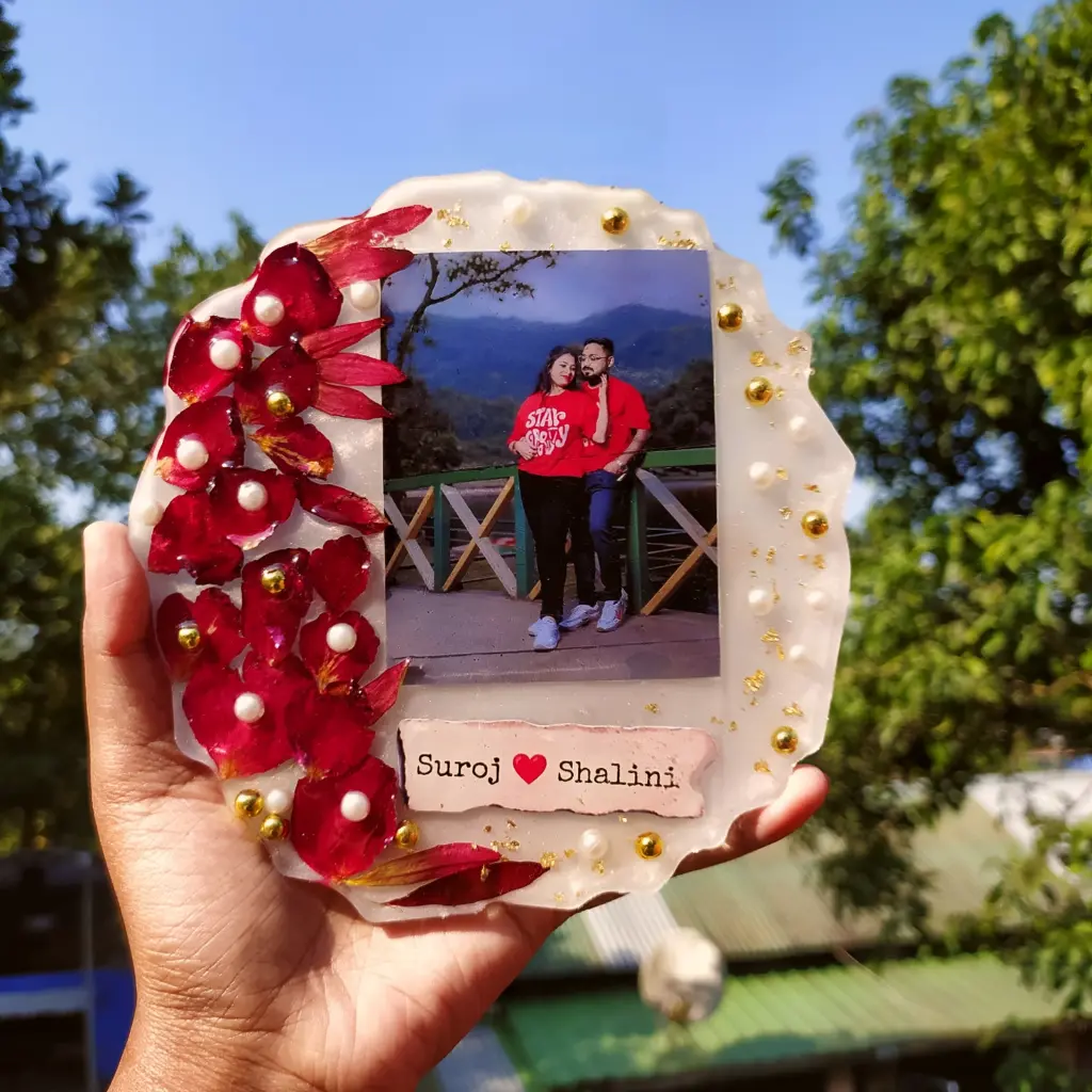 8-Inch Agate Resin Photo Frame