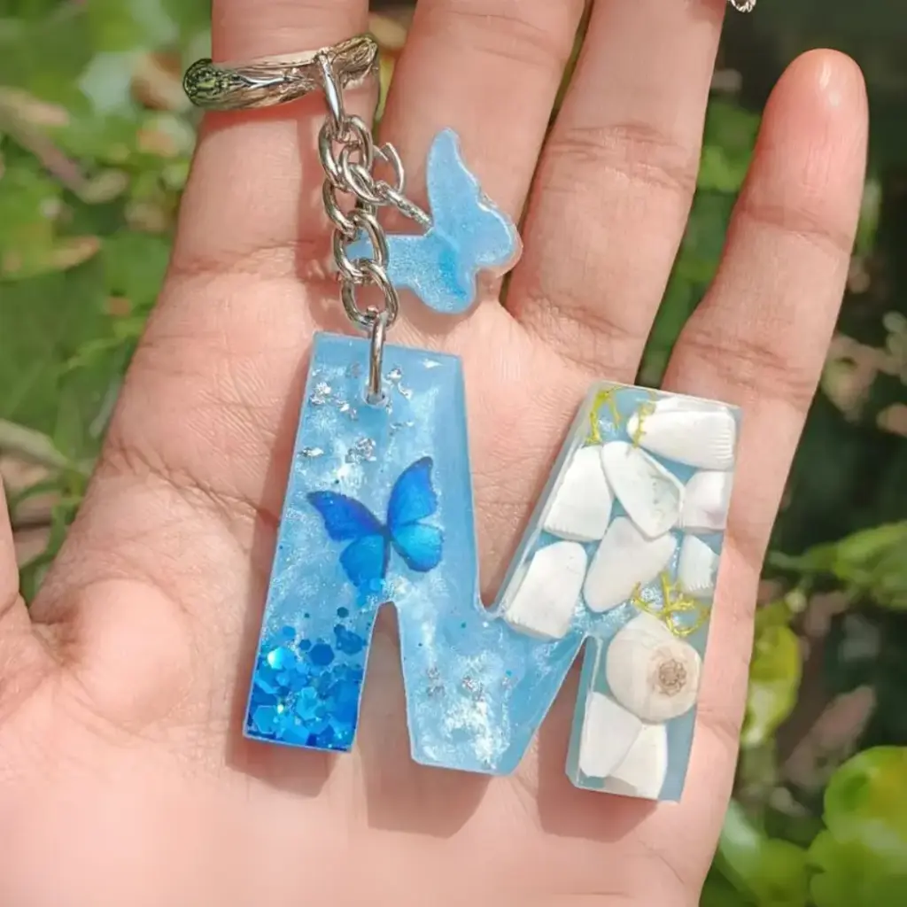 Sea Theme Alphabet Keychain