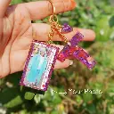 Rectangle Keychain With Alphabet