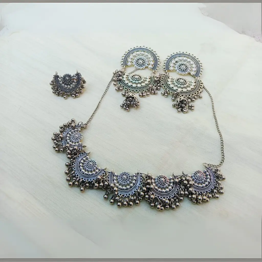 Oxidised Neckpiece Full Set