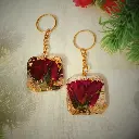 Rose Preserve Square Keychain
