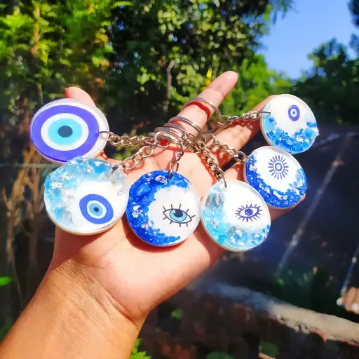 Evil eye keychain