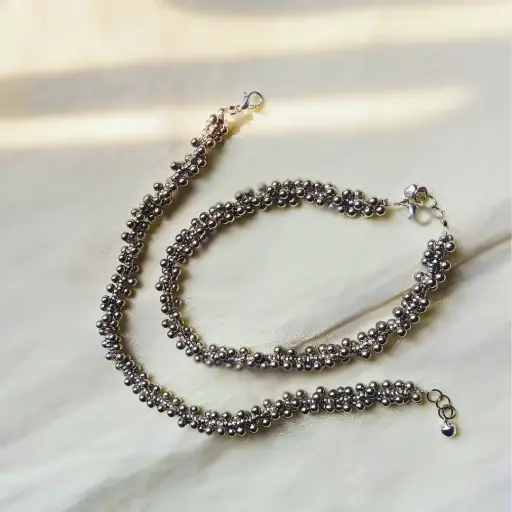 Oxidised Nish Anklets