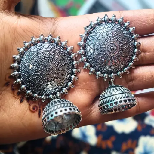 Oxidised Rune Jhumkas