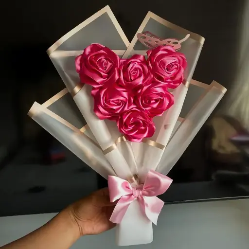 Dark Pink 6 Flower Bouquet