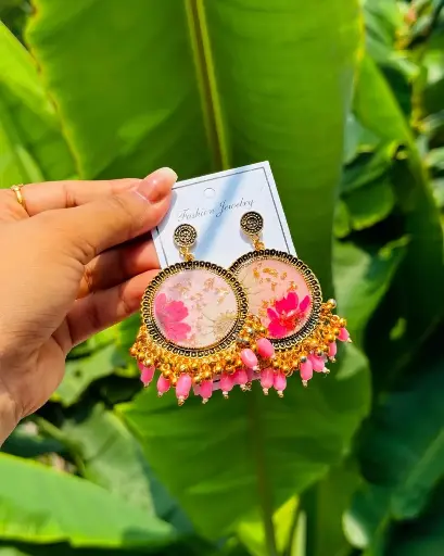 Moonveil Resin Jhumka