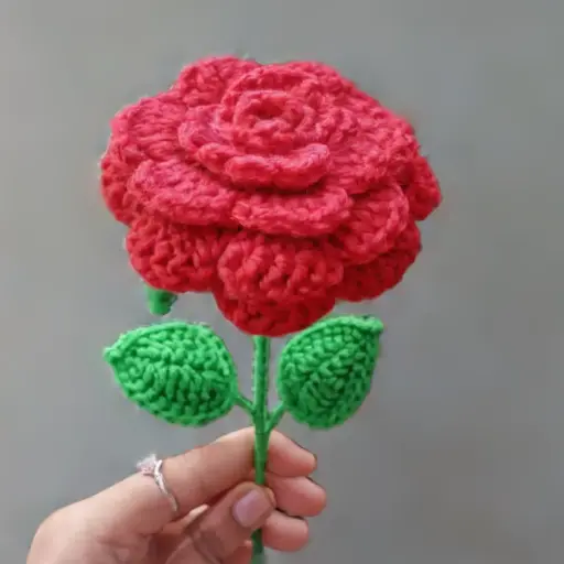 Crochet Rose (1 Pcs)