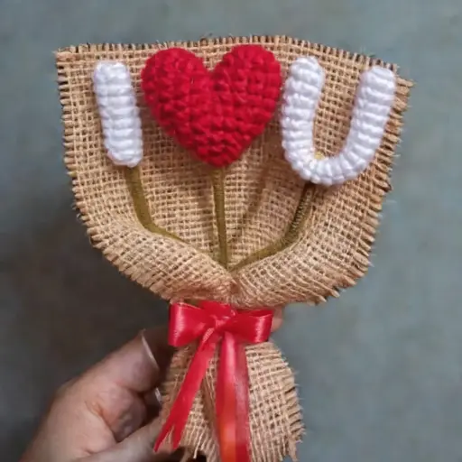 I Love You Crochet Bouquet
