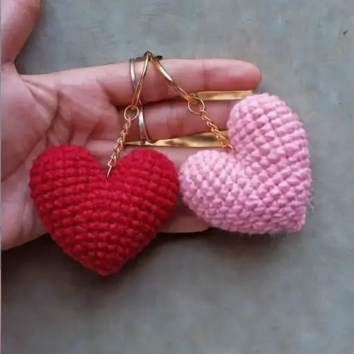 Love Crochet Keychain